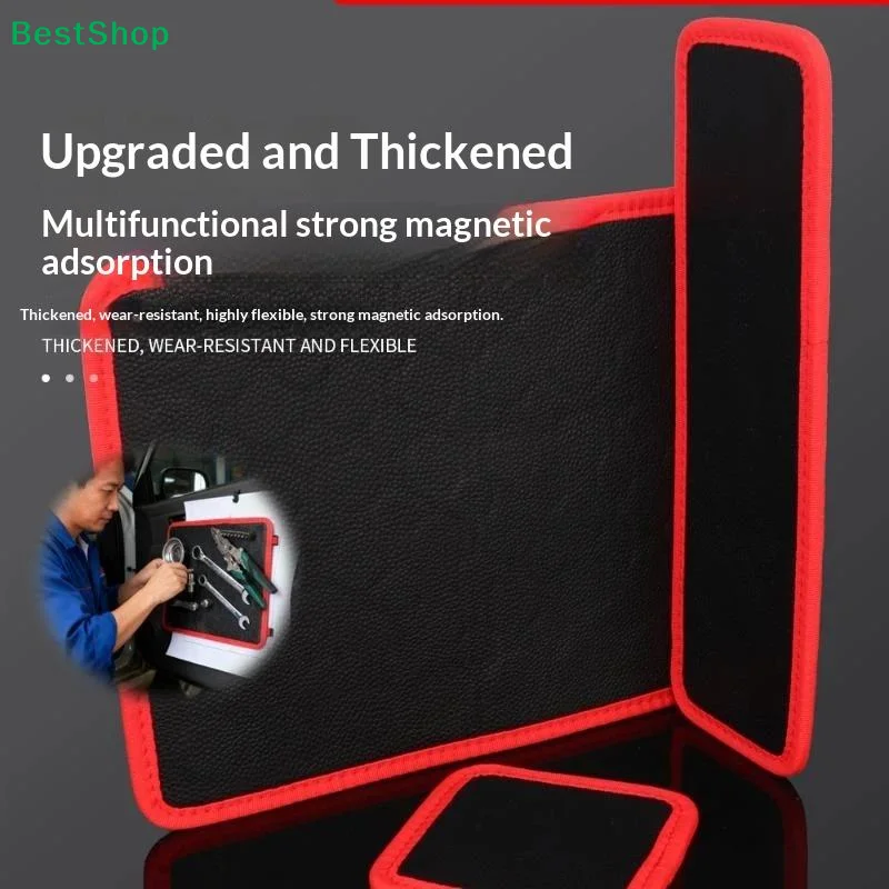Strong Magnet Heavy-Duty Tool Mat Double-sided Waterproof Wall Mount Tool Tray Non-Slip Hardware Screws Wrenches Storage Pads