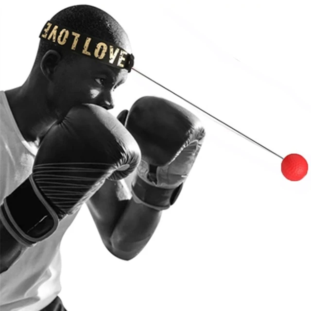 Muay Thai Boxing Speed Ball z opaską na głowę do Sanda Boxing Fighting Fast Speed Reaction Time Training Boxing Reflex Trainer