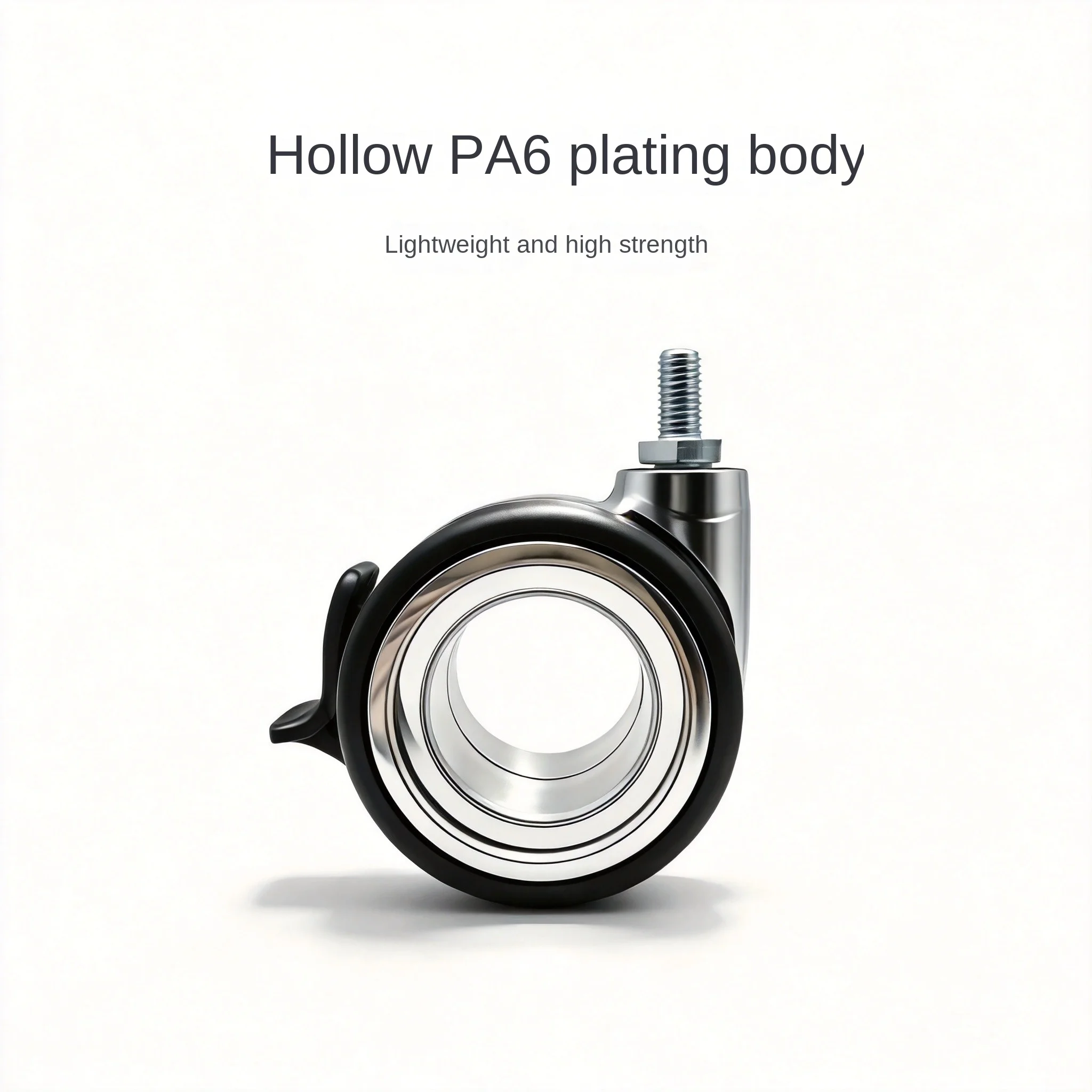 Hollow-stem Swivel Caster With Brake