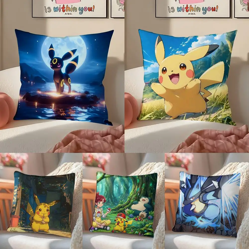 Pokemon Arcanine Anime Plush Pillow Cover Soft Short Plush Cushion Cover For Sofa Bedroom Home Decor Gift Decoration