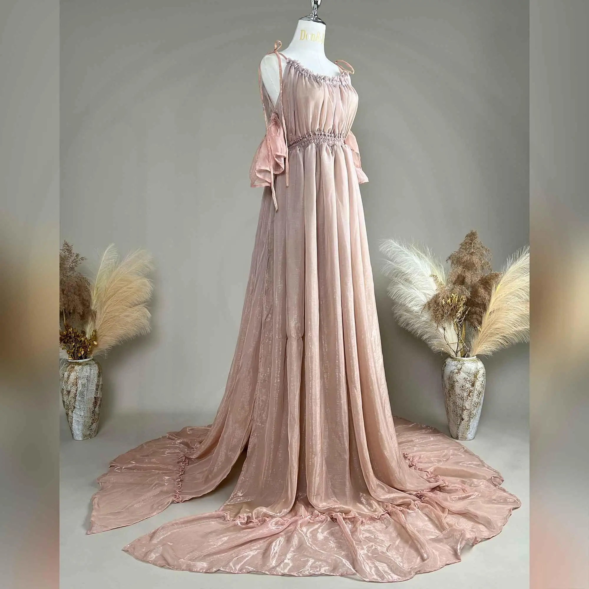 

Don&Judy Women's Wedding Evening Gown Vintage Off Shoulder Long Sleeve Strappy for Photo Shoot Photography