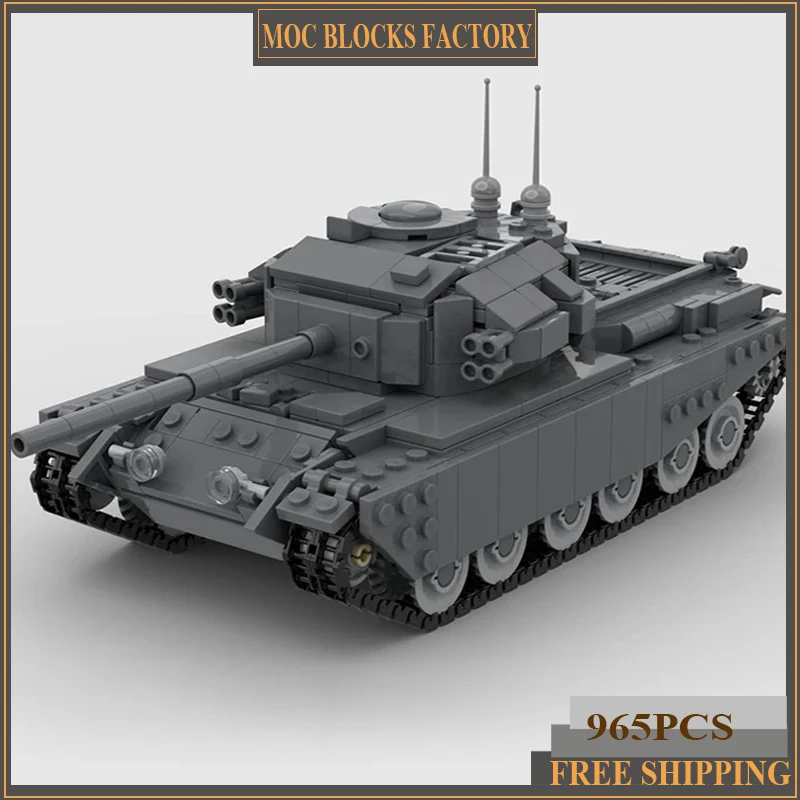 

Military Weapon Model Moc Building Bricks Centurion Mk. 10 Tank Technology Modular Blocks Gifts Christmas Toys DIY Sets Assembly