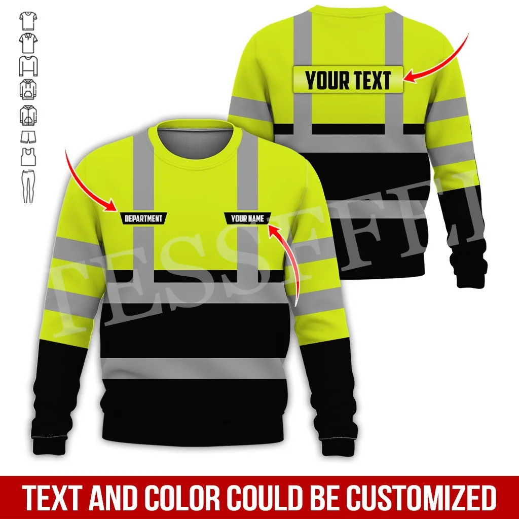 Custom Name Cosplay Worker Heavy Equipment Tow Truck Multicolor Retro Tattoo 3DPrint Harajuku Casual Pullover Jacket Hoodies A4