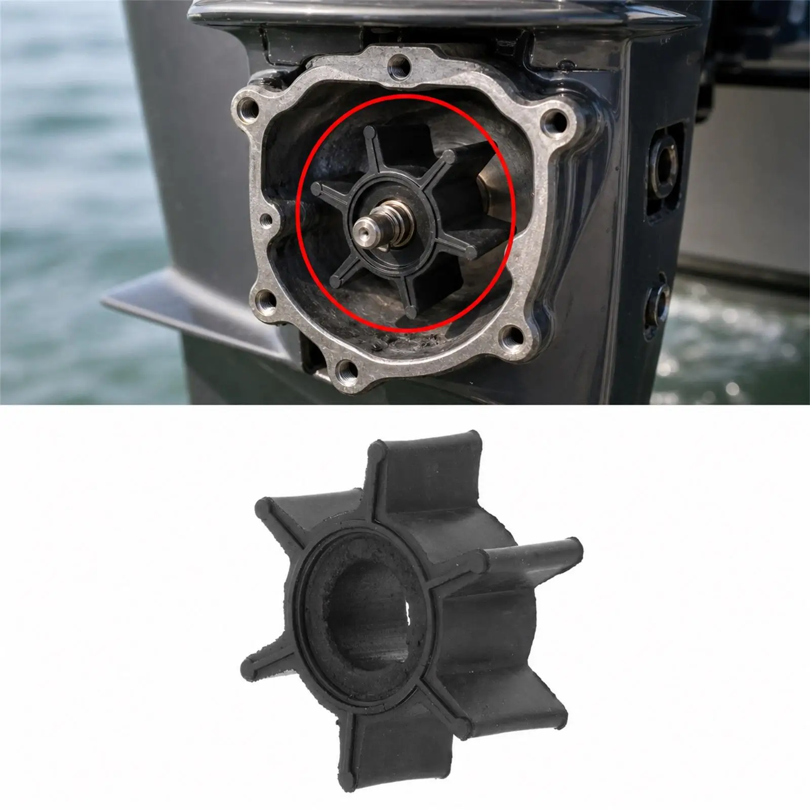 Boat Engine Pump Impeller Nylon Material High Performance Replacement Part for Mercury 4 Stroke 2 Stroke