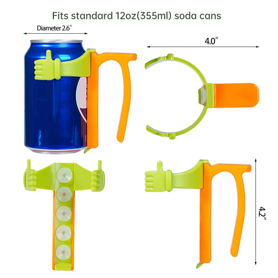 Soda Can Lids and Holders with Spill Proof Cup Lid, Straw, and Can Holder view 5