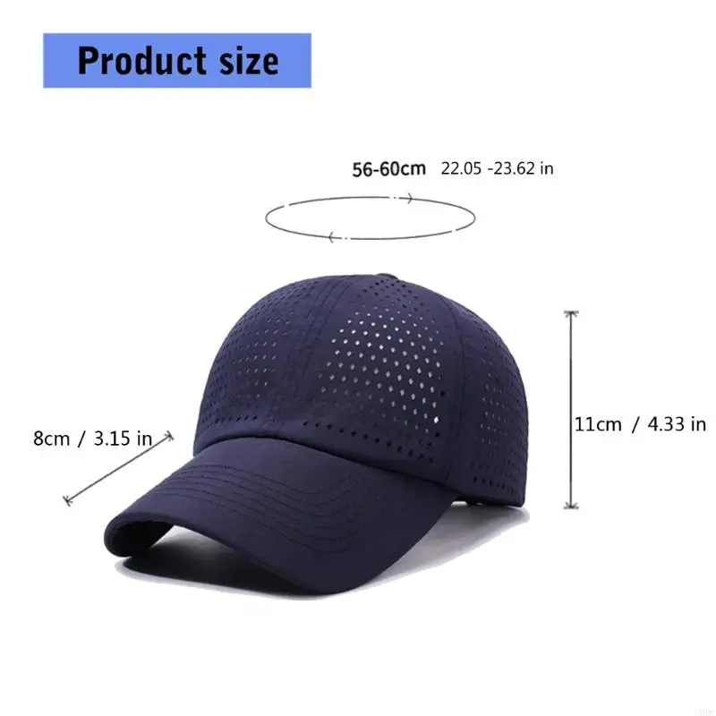 تصميم بفتحات تهوية سريع الجفاف للجنسين، قبعة رياضية خفيفة الوزن للمشي لمسافات طويلة والجري Y166