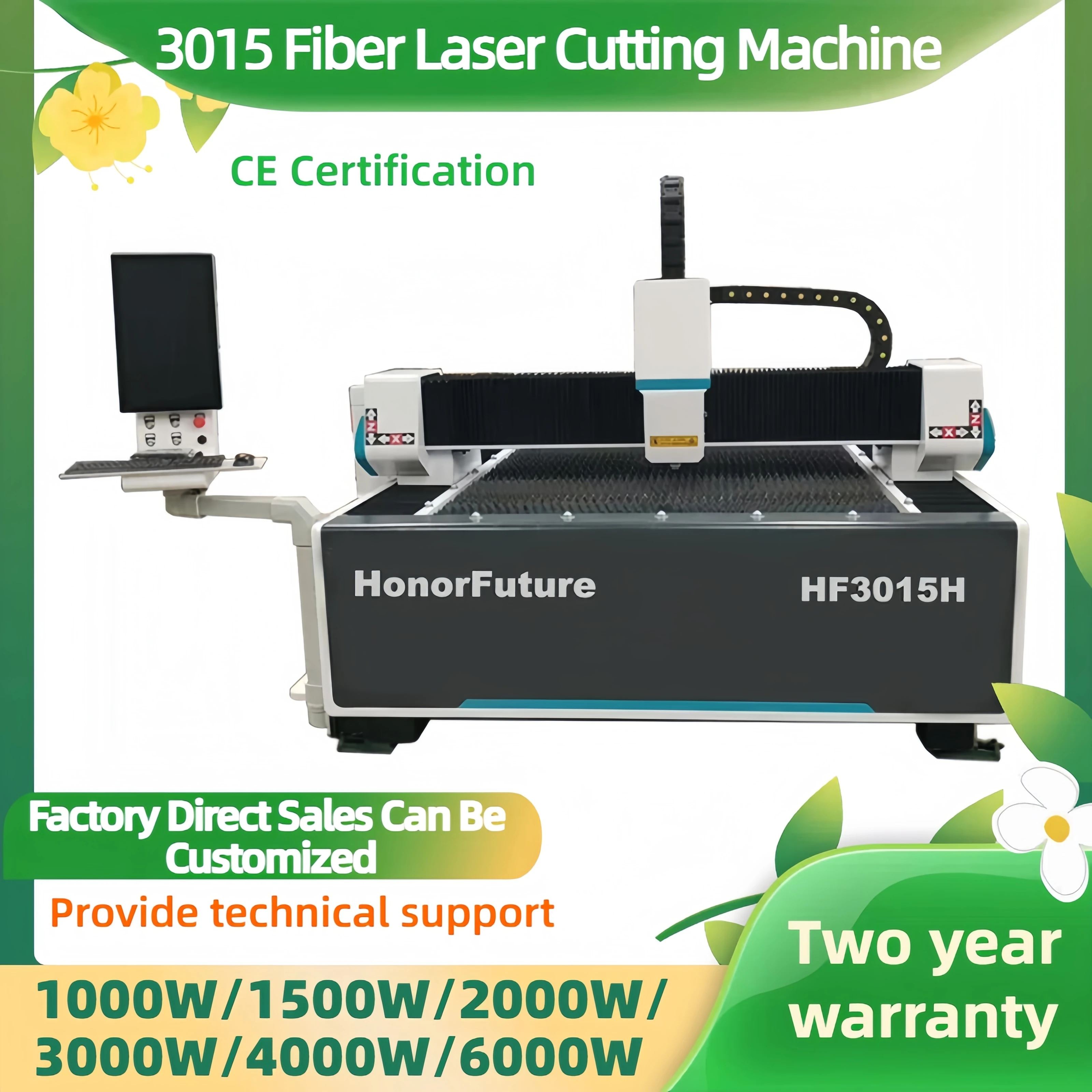 

3015 Metal Laser Cutting Machine High Accuracy Thin Plate Small Cnc 2kw 3kw Fiber Laser Cutting Machine Price