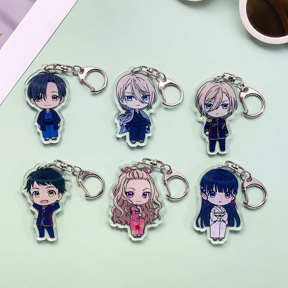6Pcs Anime Figures My Happy Marriage Acrylic Keychain Accessories Cute Bag Charm Keyring Funny Backpack Pendant Decoration Gifts