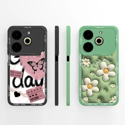 Cases For Tecno Pova 6 Neo Fashion Butterfly Label Daisy Antifouling Protective Fall Prevention Cover For tecno pova6 neo Coque