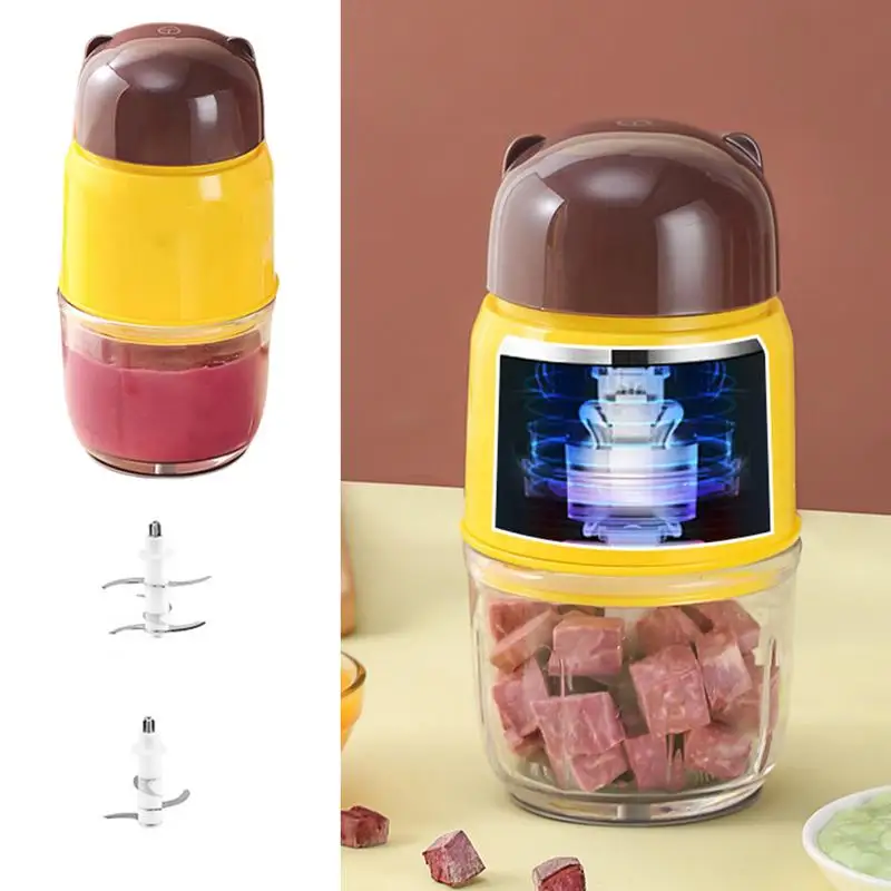 Kids Food Blender Automatic Small Food Processor For Kids Detachable Food Grade Mixer Cute Food Processor For Home Travel