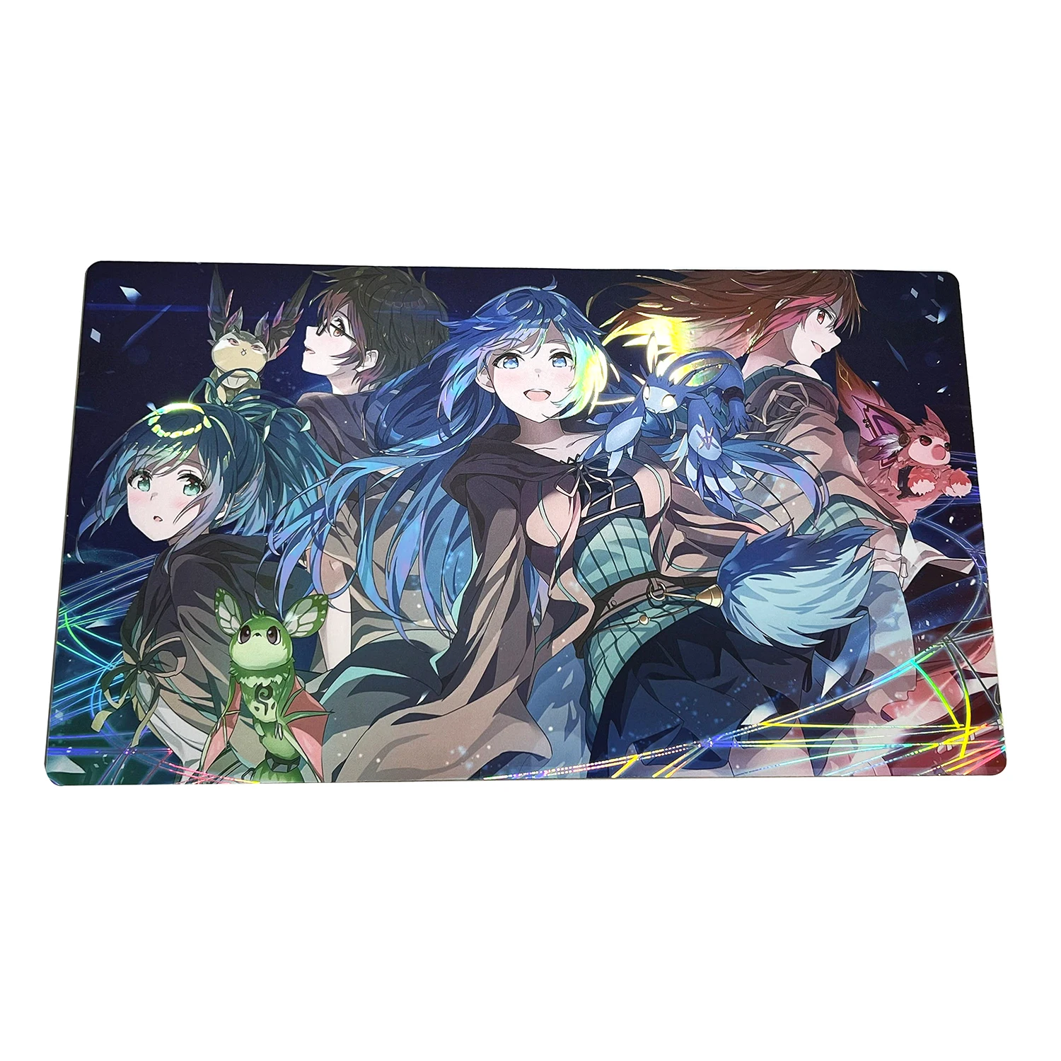 YGO Ultimate Tearalaments Lulucaros Foil Holographic Shinny Holo Rainbow Trading Card Playmat Yu-Gi-Oh Game MatPad Storage Bag