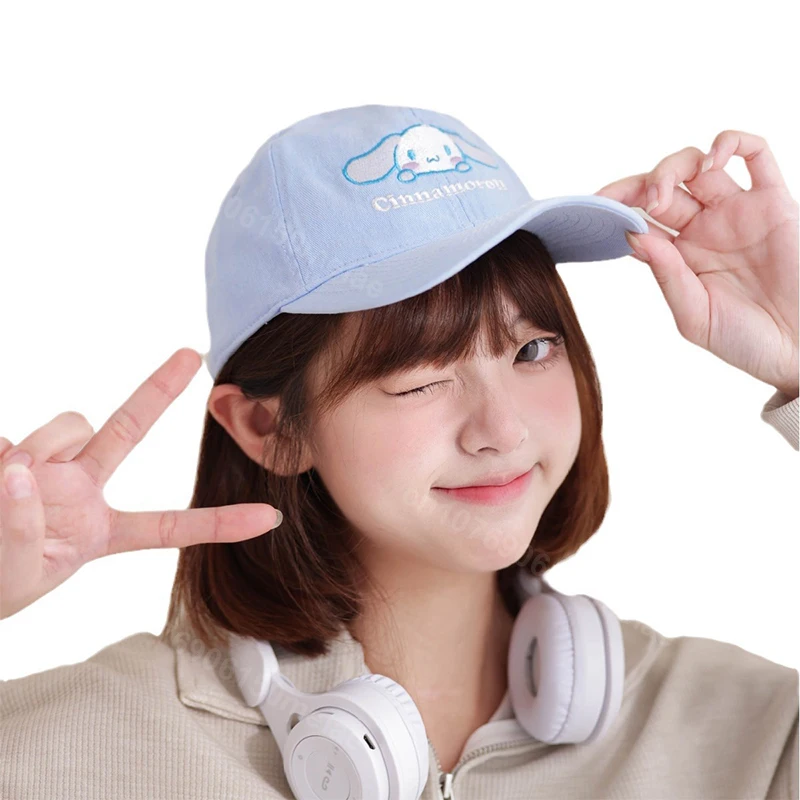 Sanrio Kawaii Cinnamoroll Baseball Cap Girl Cute Cartoon Hello Kitty Adjustable Cap Student Ins Casual All-Match Couple Sun Hat