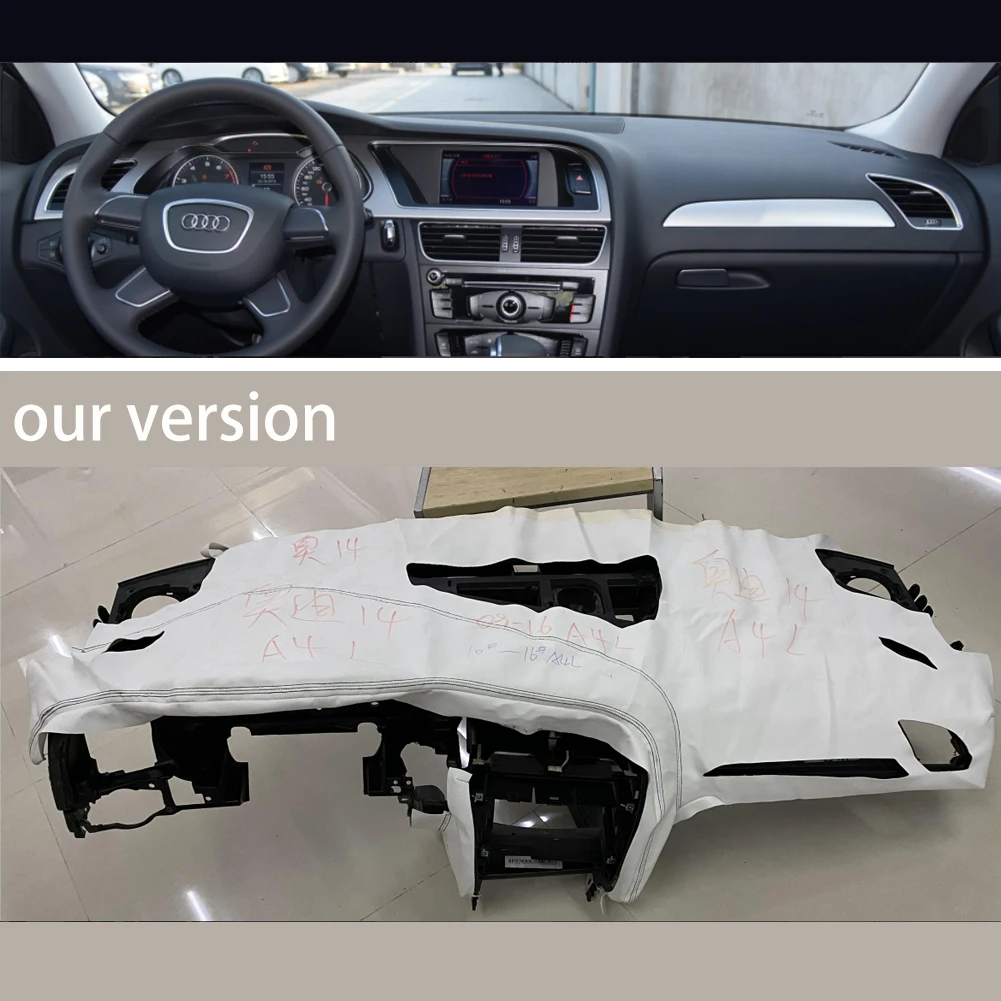 Custom Car Dashboard Cover Wrap in Alcantara for Audi A4L RS4 2009-2016 Mat Shade Cushion Pad Carpets Accessories