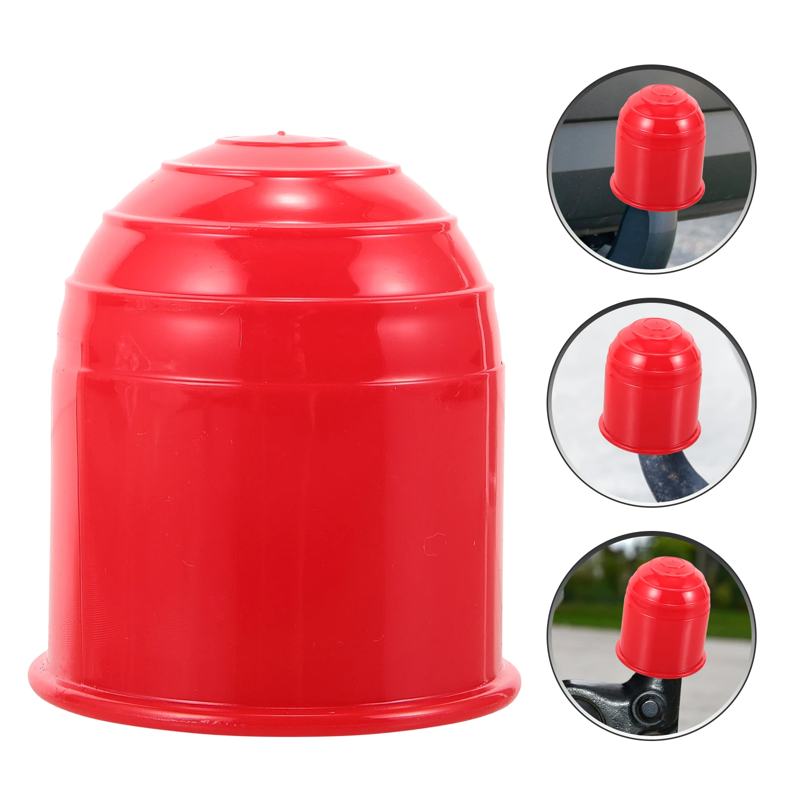 

Trailer Ball Cover Red Plastic Dust Proof Cap for Hitch Ball Durable Easy Installation Truck Accessories Trailer Parts
