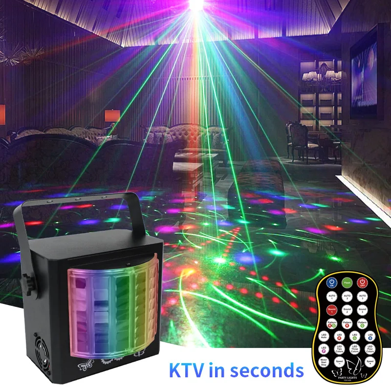 

YSH 2025 Hottest Mini Butterfly Sound Activate Jeux De Lumiere for Laser Wedding Dance Laser DJ Stage Light Show