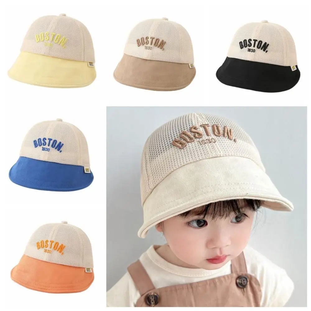 

Fashion Letter Baby Baseball Cap Hollow Sunscreen Children Sun Hat Mesh Quick-dry Outdoor Peaked Hat Kids