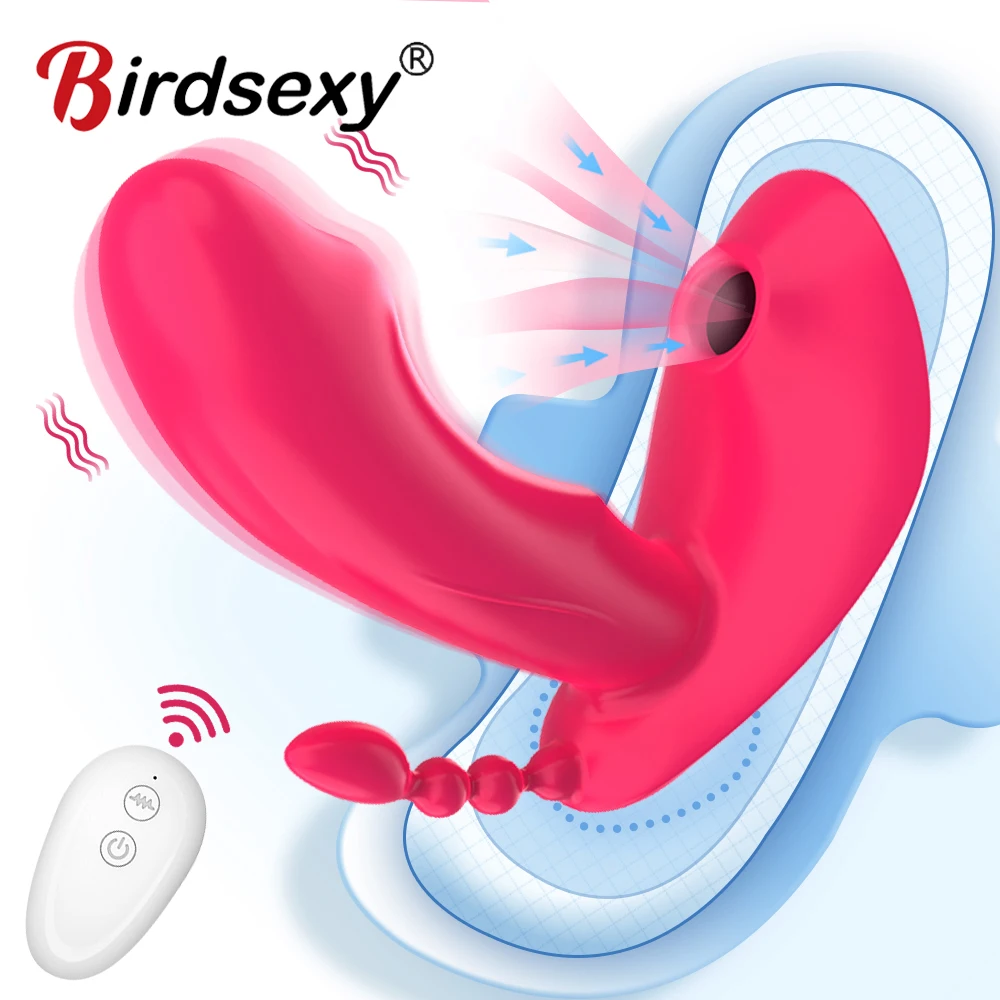 3 IN 1 Saugen Vibrator Wearable Dildo Vibrator Anal Vagina Klitoris Stimulator Weibliche Vibratoren Sex Spielzeug für Frauen Oral Saug