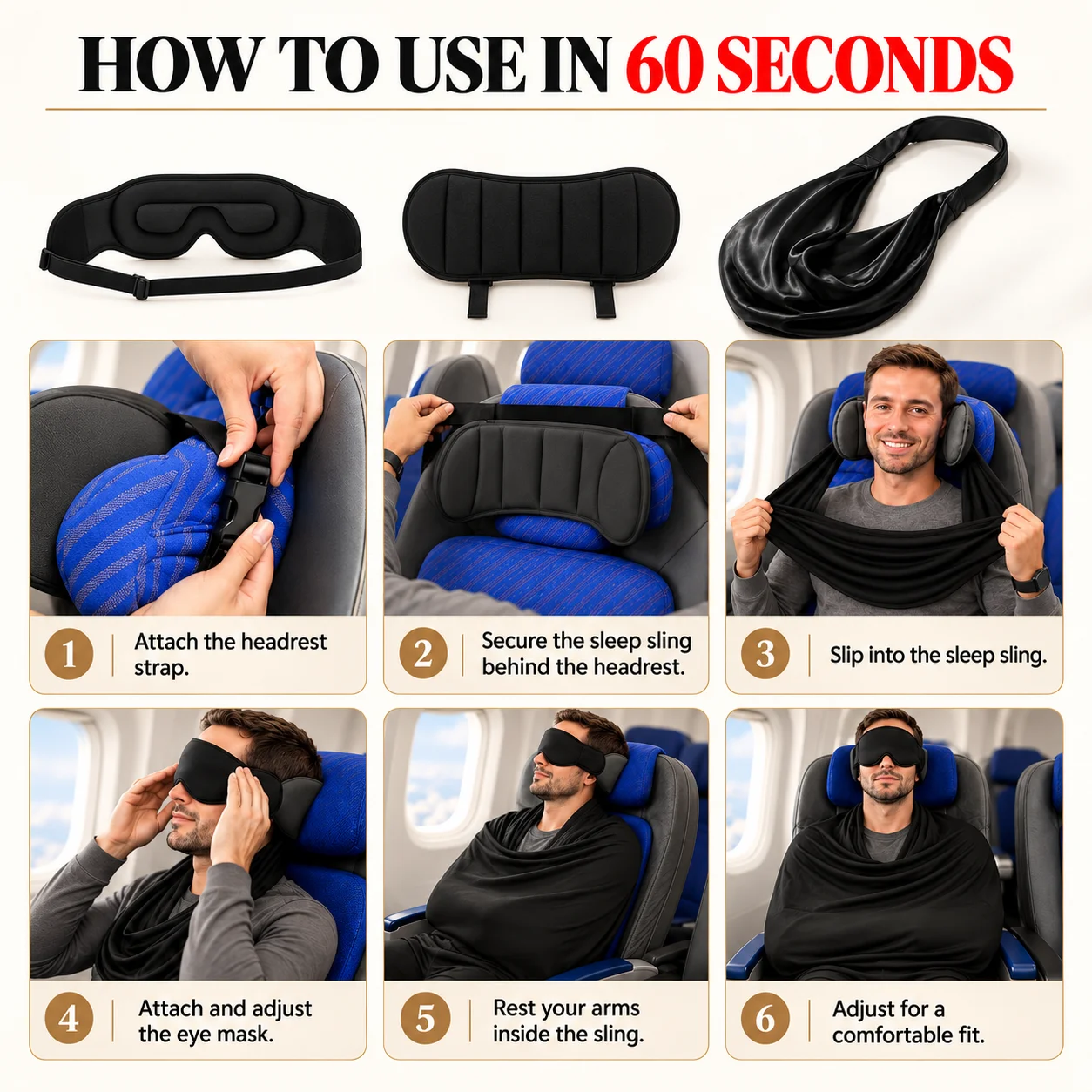 Complete 360-Degree Seated Sleep Stability