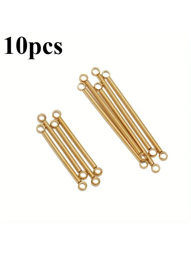 Connecteurs de bâton de barre en acier inoxydable, 20mm/30mm, plaqué or, boucles d'oreilles, fabrication de bijoux, composants de colliers, 10 pièces