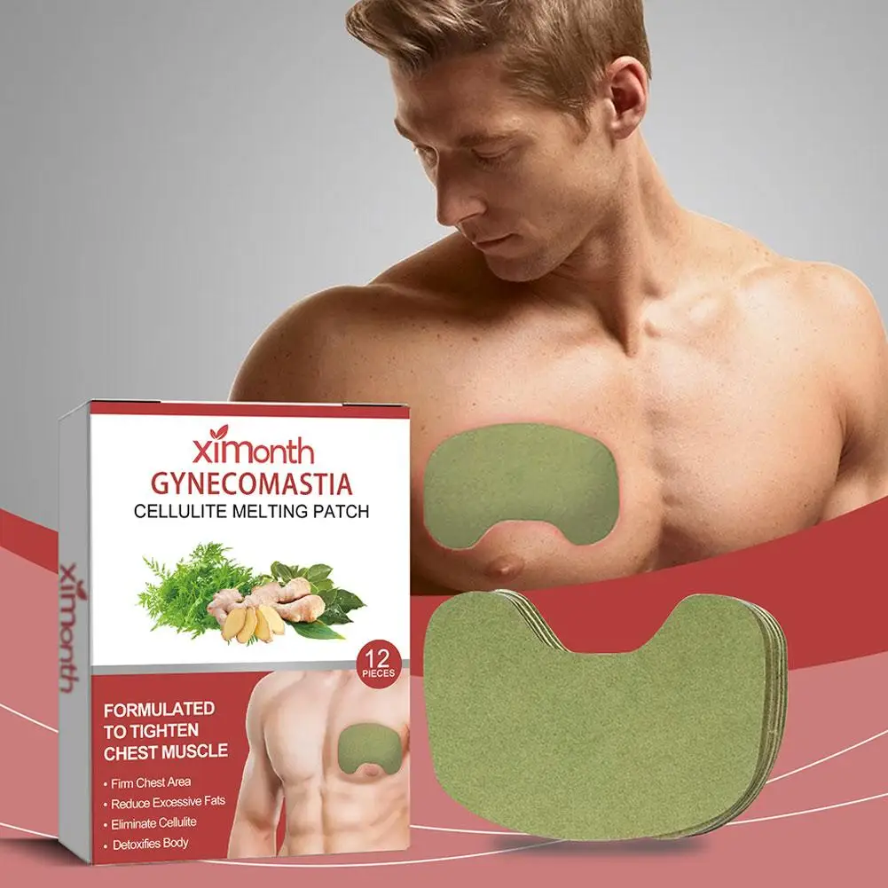 Man Breast Firm Patch Anti Cellulite Shrink Chest Fat Burning Strengthen Muscles Body Shaping Fitness Gynecomastia Removal Care