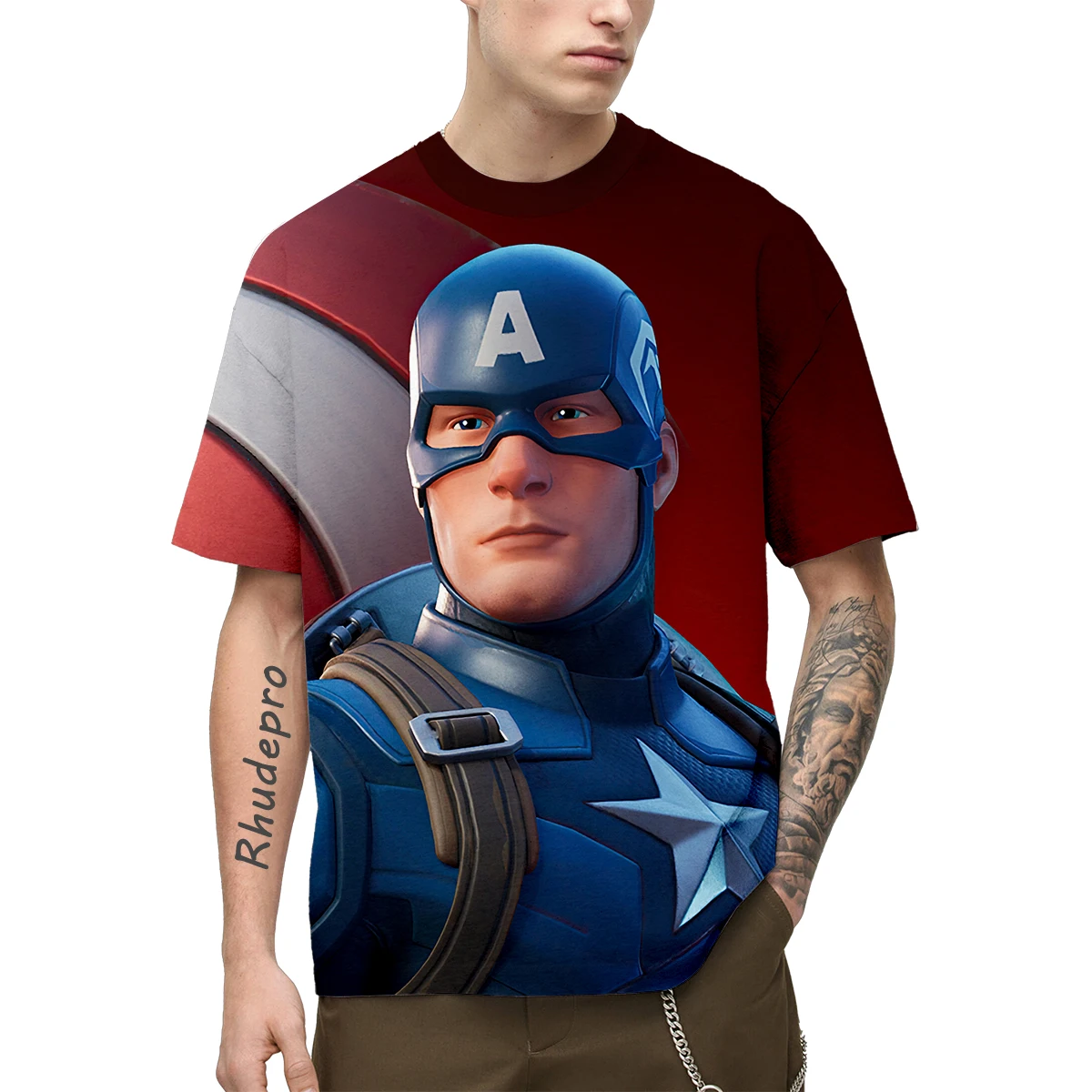 Miniso-Camisetas com Estampa 3D Feminina e Masculina, T-shirt Engraçado Anime, Feiticeira Escarlate, Geometria, Hip Hop, Vingadores, Menino, Menina, Crianças, Verão