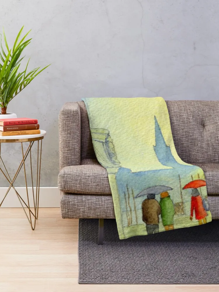 Rainy Evening In St Marks Square Venice Throw Blanket manga Quilt Sofa Quilt Blankets