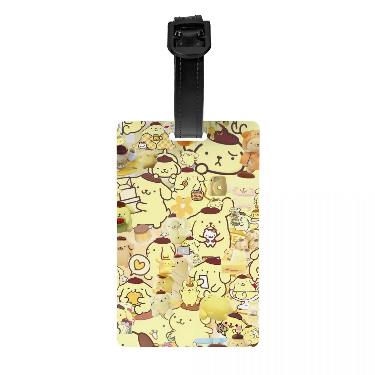 Pom Pom Purin Collage Luggage Tag for Travel Bag Suitcase Cartoon Privacy Cover ID Label