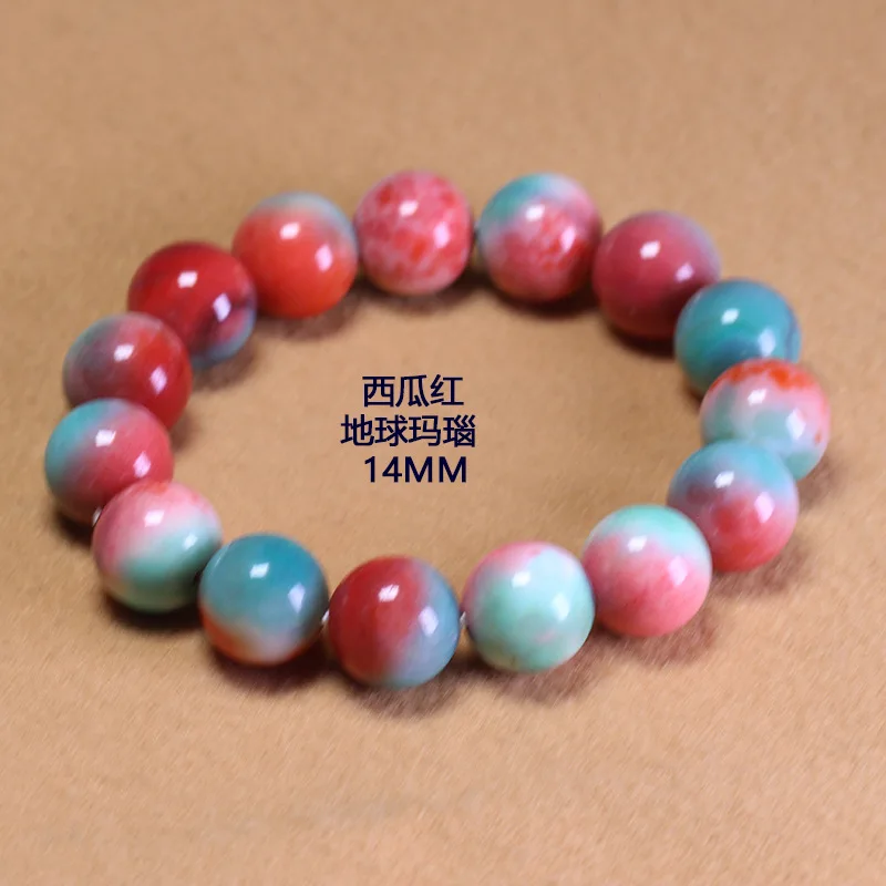 Agate 14Mm Natural Multi-Bead Bracelet, Unisex Accessory 4