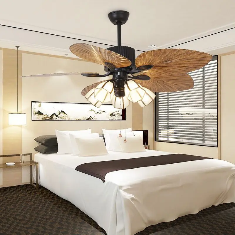 Lustre doméstico sala de estar ventilador elétrico quarto integrado