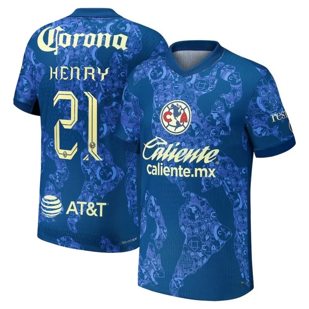 قميص صيفي جديد سريع الجفاف وجيد التهوية لعام 2025 للرياضات غير الرسمية والقميص Club America Jersey للرجال والنساء.