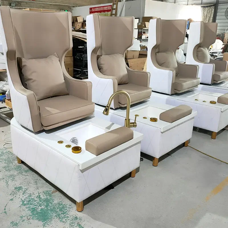 Chaise de spa confortable pour pédicure et massage, bol de spa pour les pieds, gris, luxe, salon de beauté