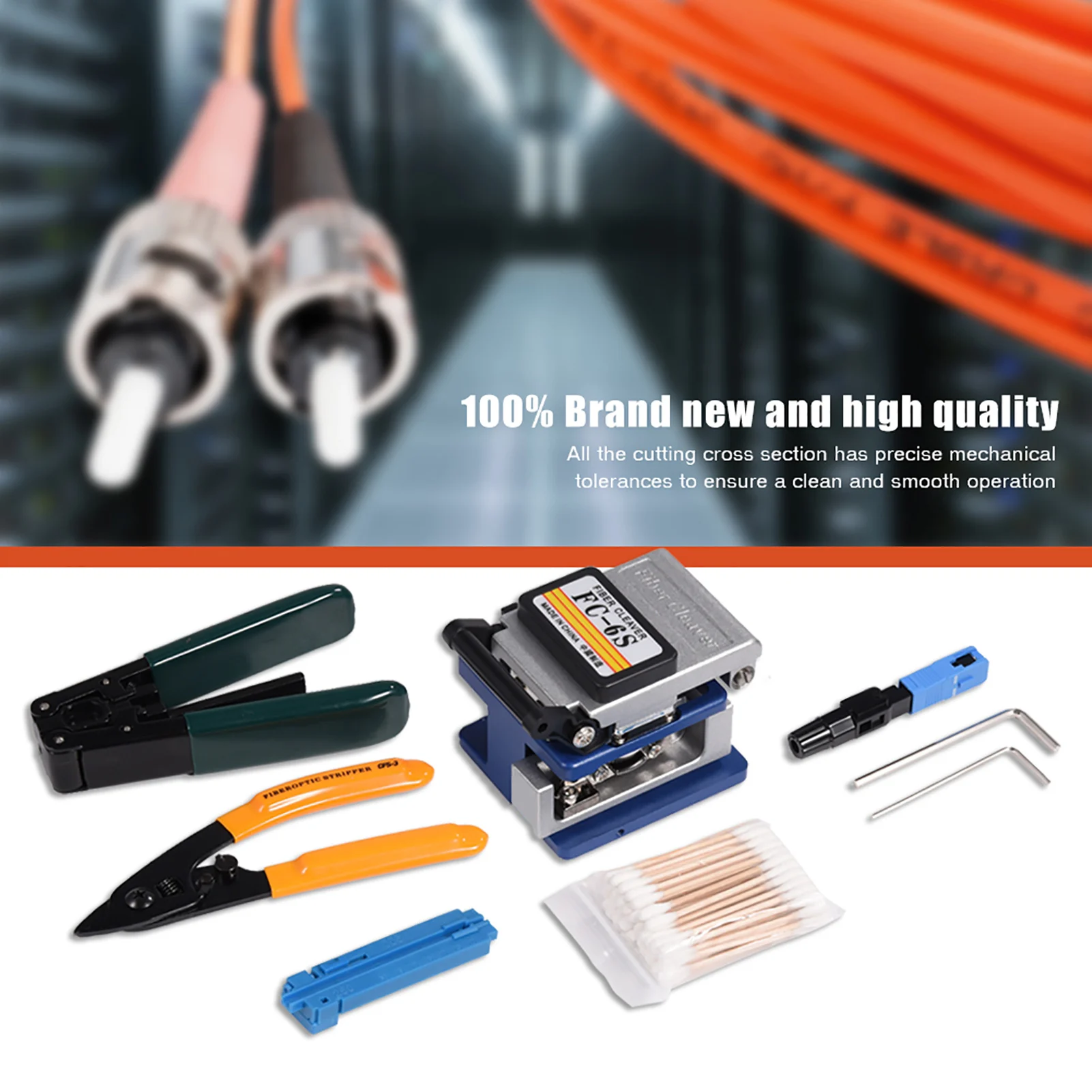 Optic Stripping Tool FTTH Splicing Splice  Optic Stripping Tool Kit Set With  Cleaver FC-6S