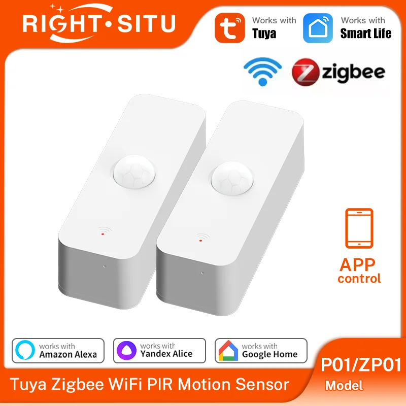 

Tuya Zigbee WiFi PIR датчик движения приложение дистанционное управление через SmartLife работает с Google Home Яндекс Alexa
