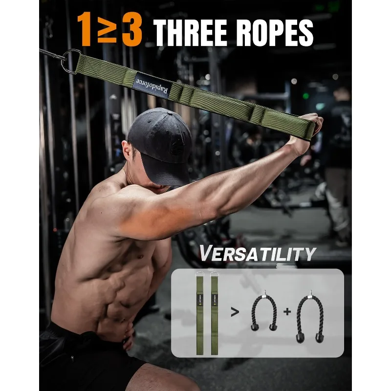 Trizeps-Extension-Trainingsseil mit Komfortgriff, Geeignet für Langes Seil-Kabelzubehör – Detail 1