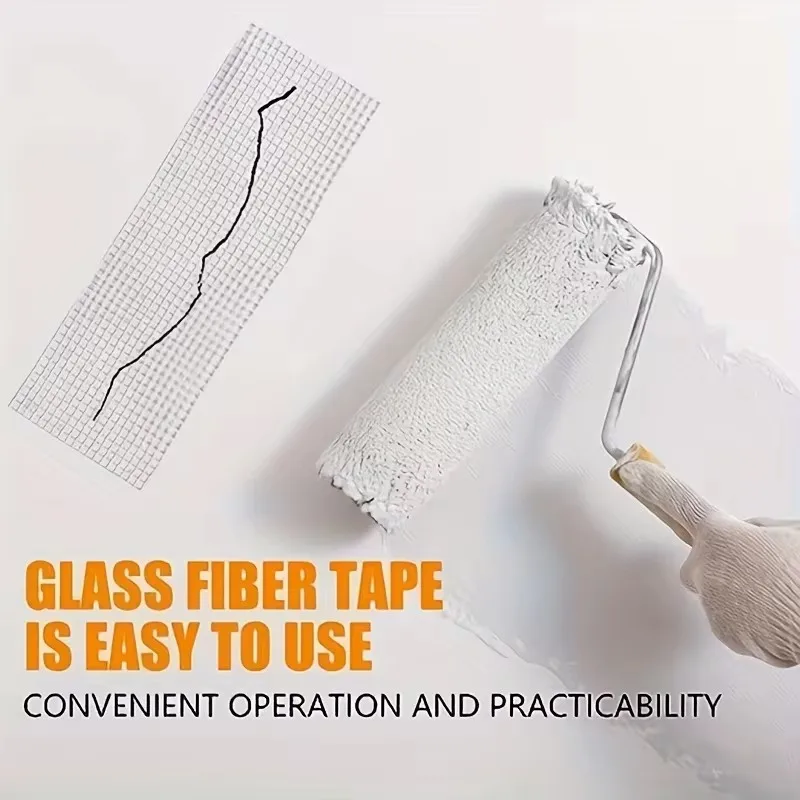 1 Roll 30M Glass fiber self-adhesive mesh tape wall crack Repair thermal insulation Decorative Mesh Seam Tape