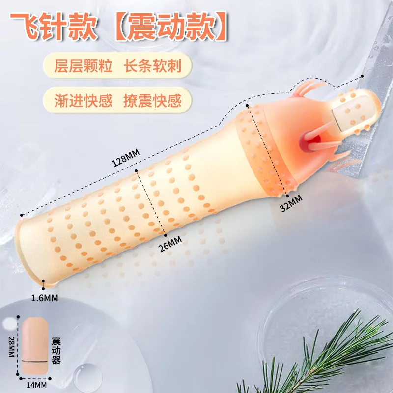 Enlargement Penis Sleeve With Tendril Clitoris Stimulation Sex Toy For Adult TPE Particles Condom Gay Sex Game Erotic Products