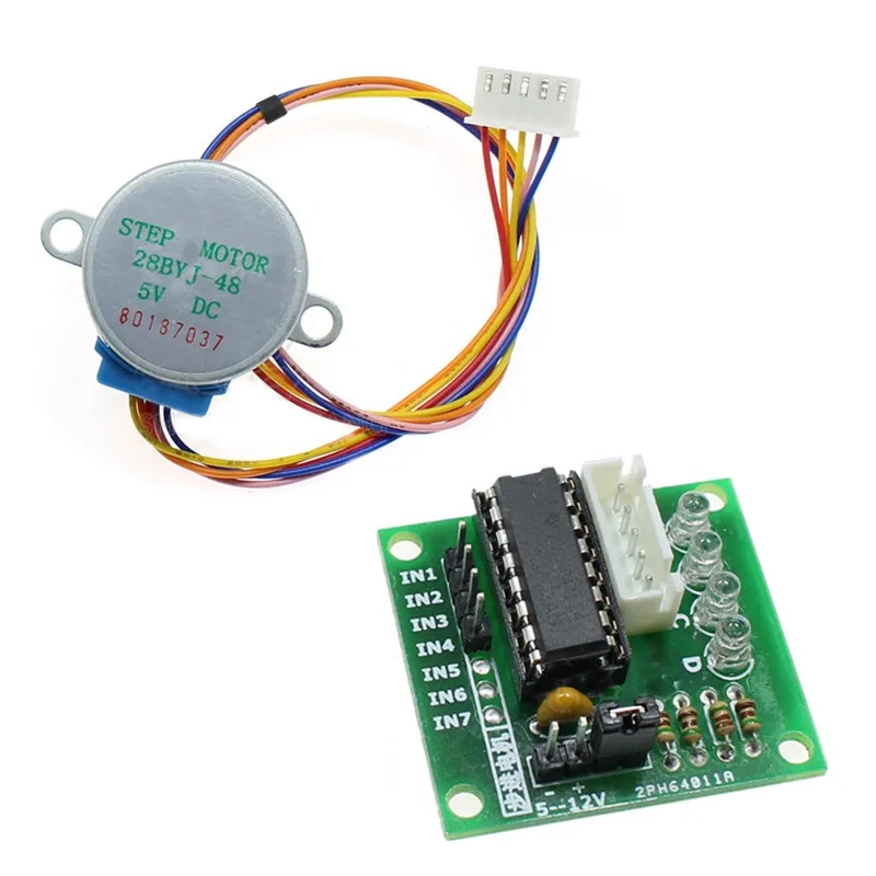 28BYJ-48-5V 4 фазный шаговый двигатель + плата драйвера ULN2003 для Arduino