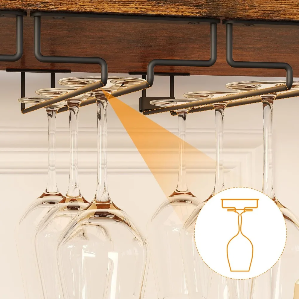 Gabinete de barra de café iluminado con LED, gabinete de barra de estante de vino desmontable, gabinete de licor con puerta de malla, almacenamiento de 36 pulgadas de alto