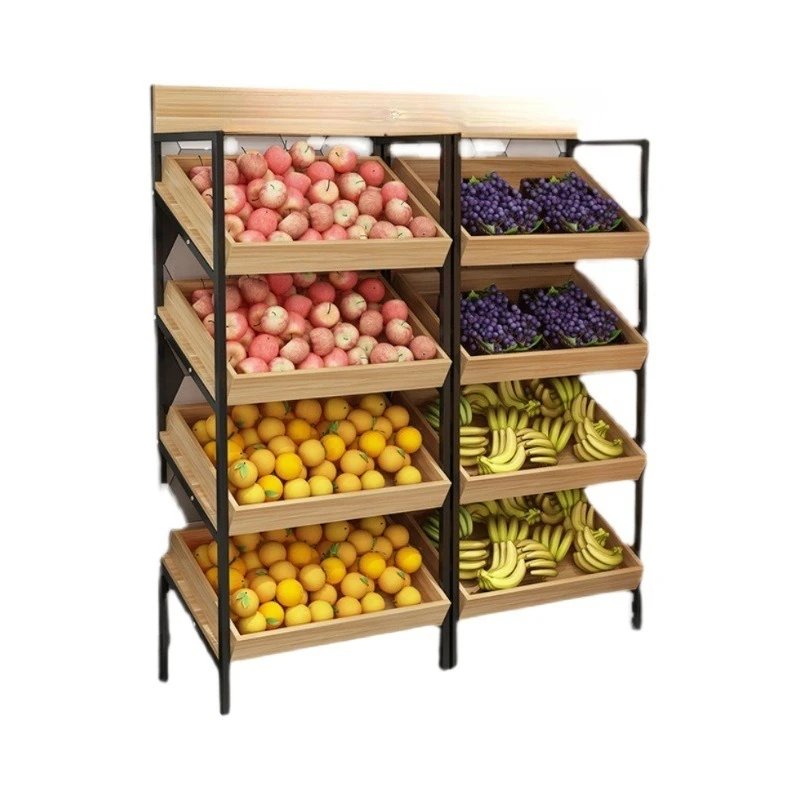 

Fruit display stand, fresh vegetables and fruits inclined mouth display stand, multi-layer floor