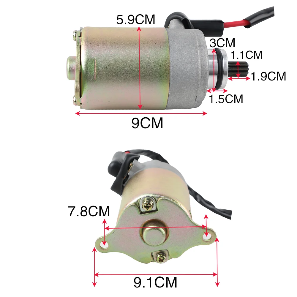 For Italika XS125 XS150 X150 XS 125 XS 150 X 150 CS125 DS125 DS150 CS 125 DS 125 150 Scooter Motorcycle Starter Motor 9 Teeth
