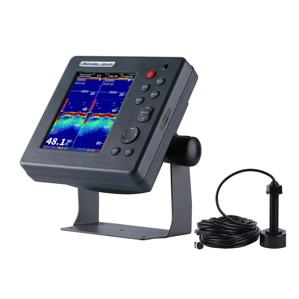 Matsutec HF-620 MARINE COLOR ECHO SOUNDER Fishfinder DUAL frequency 5.6 inch 1000 feet