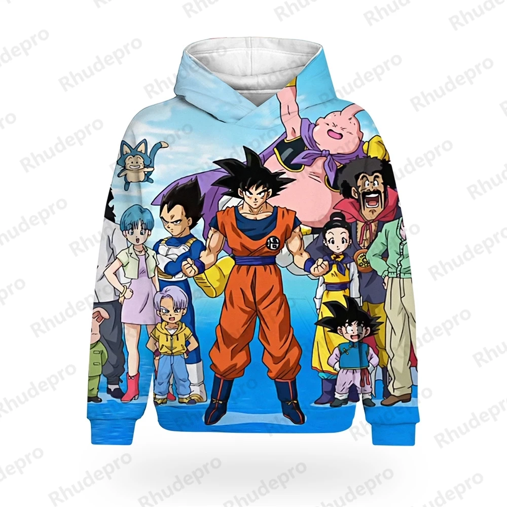 

Men's Hoodie Streetwear Clothing Dragon Ball Y2k 5XL Goku Vegeta Tshirts Long Sleeve Tops New Hip Hop Harajuku Style