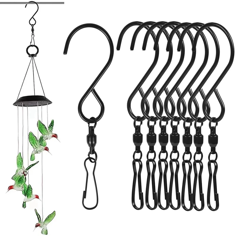 30Pcs Stainless Steel Swivel Clip Hanging Hook Multifunction S Shaped Hanger For Wind Chimes Bird Feeder Solar Light