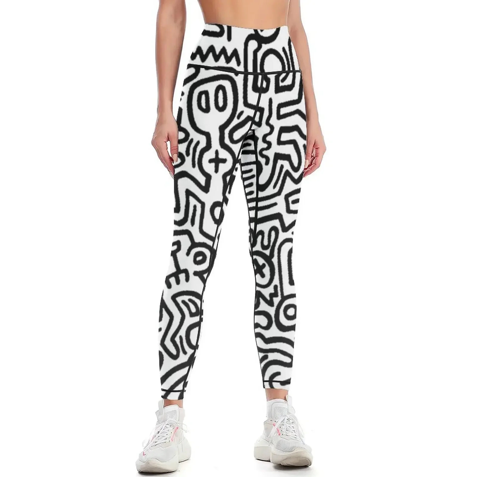 

Dancing Black White Leggings workout clothes for gym wear gym's sportswear for fitness Womens Leggings