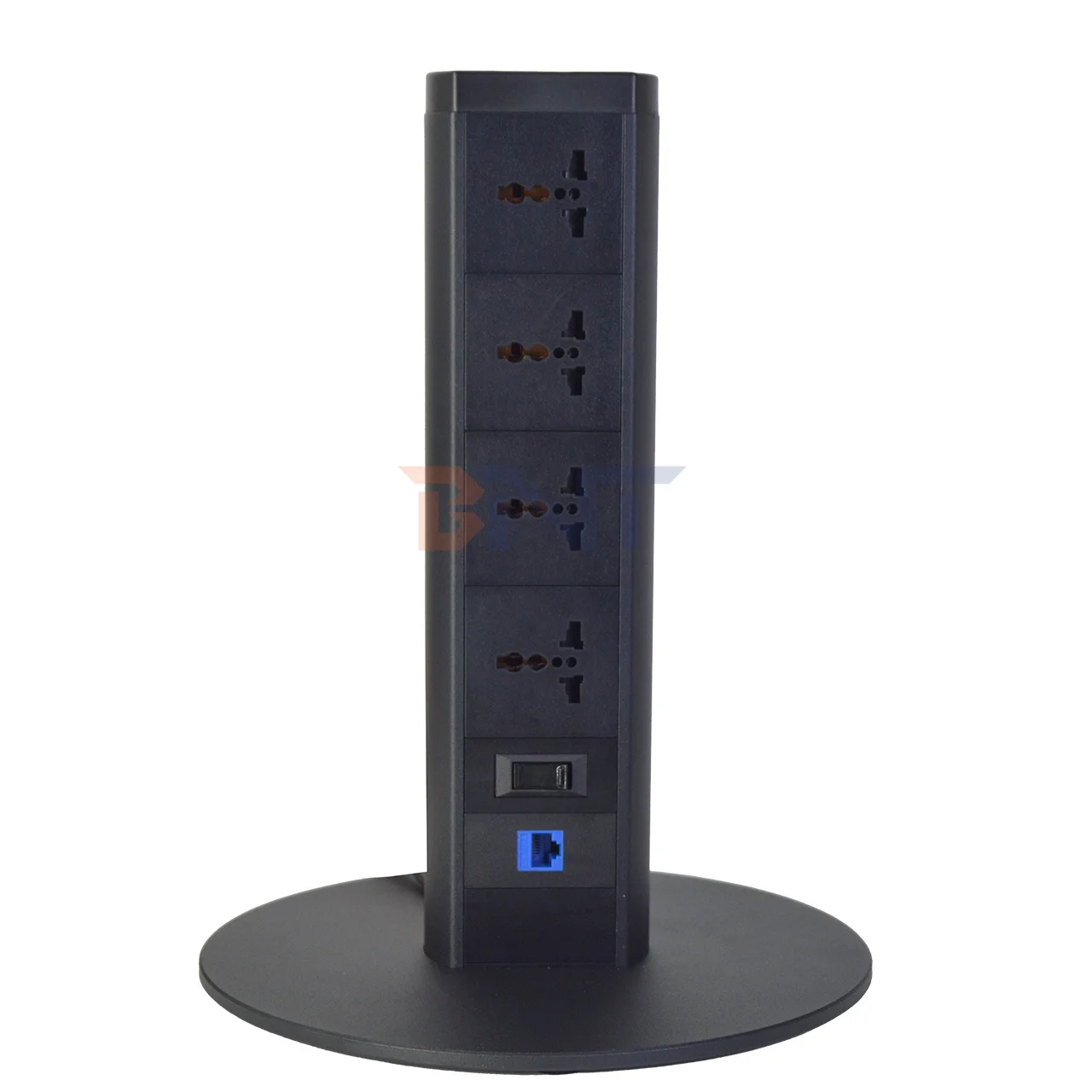 Power Extension Cord Multi-Function Tabletop Socket Charger Tower Switch 4 Outlets 10A Rated Current for Home/Office IP44 Level