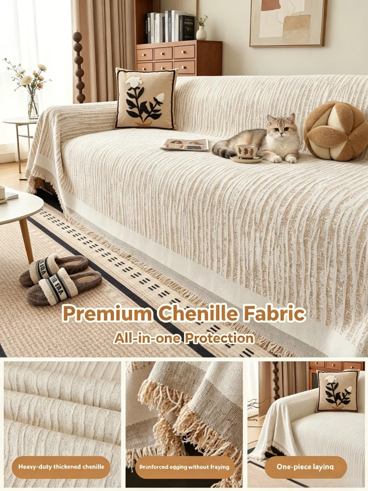 Living Room Sofa Towels Universal Sofa Cushions A Complete Set of Sofa Covers Sofa Cover Fabrics Suitable for All Seasons