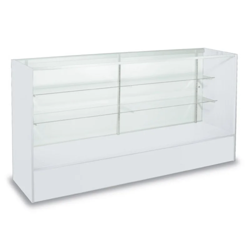 （customized）Cherry 6ft Glass Counter Knocked Down Smoke Retail Shop Display Cabinet with LED Light