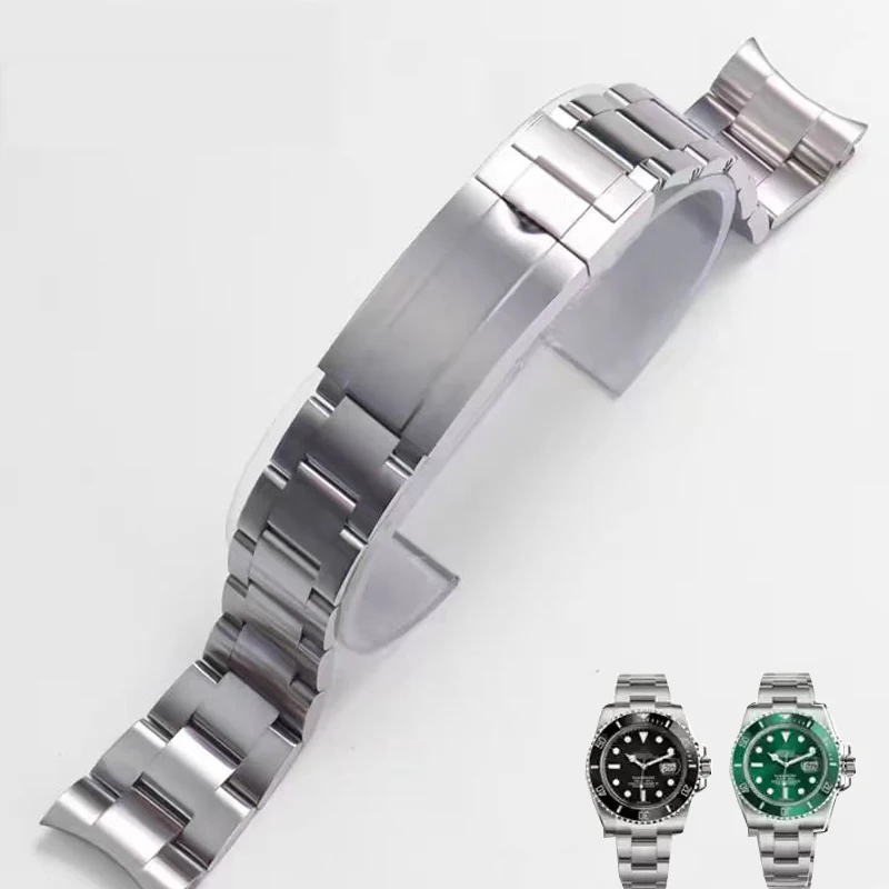 

904L Steel Watchbands For Rolex SUBMARINER DAYTONA Men Folding Clasp Watch Strap 20mm 21mm Solid Stainless Watch Bracelet