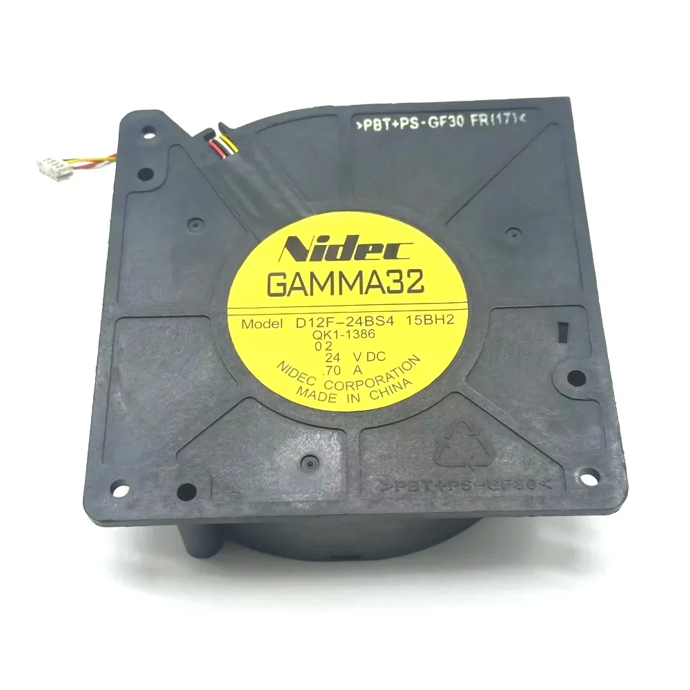 Nidec D12F-24BS4 DC 24V 0.70A 120x120x32mm Server Cooling Fan Industrial Equipment Ventilation