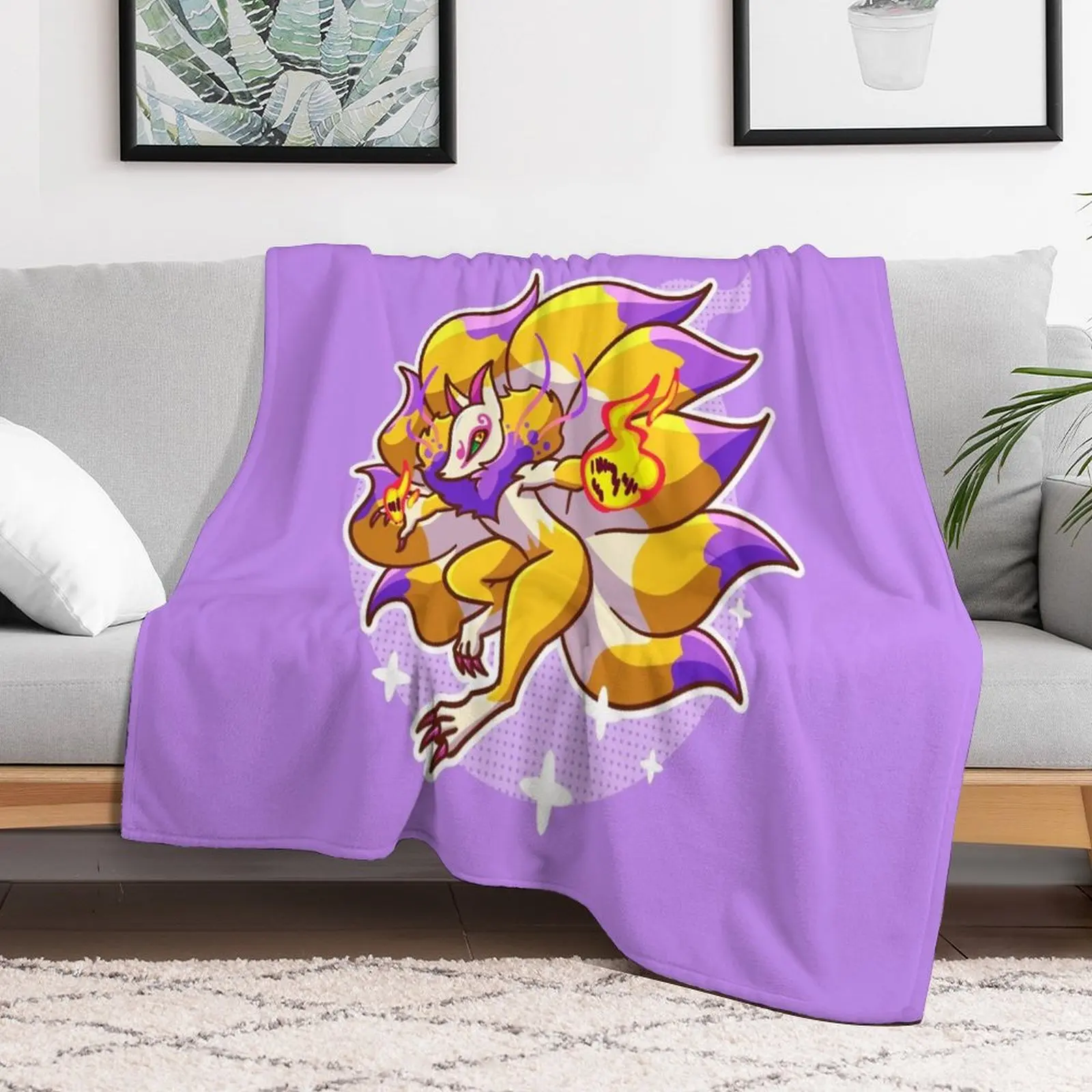 

Kyubi Throw Blanket Designers christmas gifts Moving manga Blankets Nap Soft Hairy Luxury Thicken Blankets